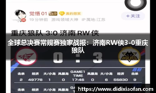 全球总决赛常规赛独家战报：济南RW侠3-0重庆狼队